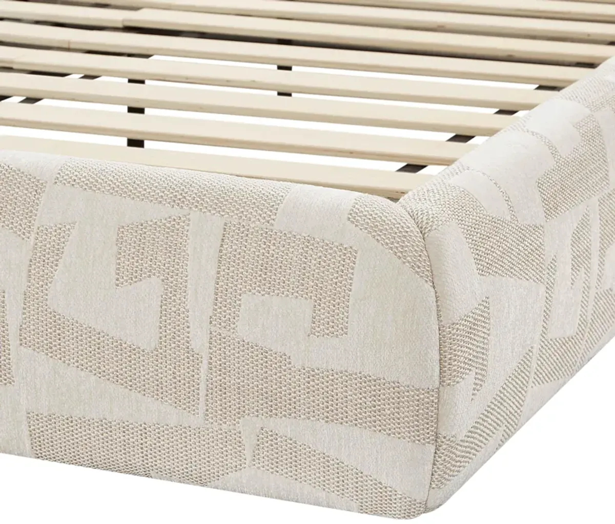 Isla Cream Jacquard Pattern King Bed