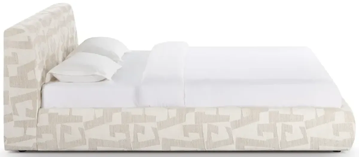 Isla Cream Jacquard Pattern King Bed