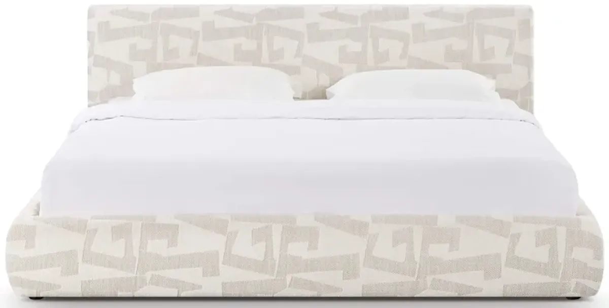 Isla Cream Jacquard Pattern King Bed