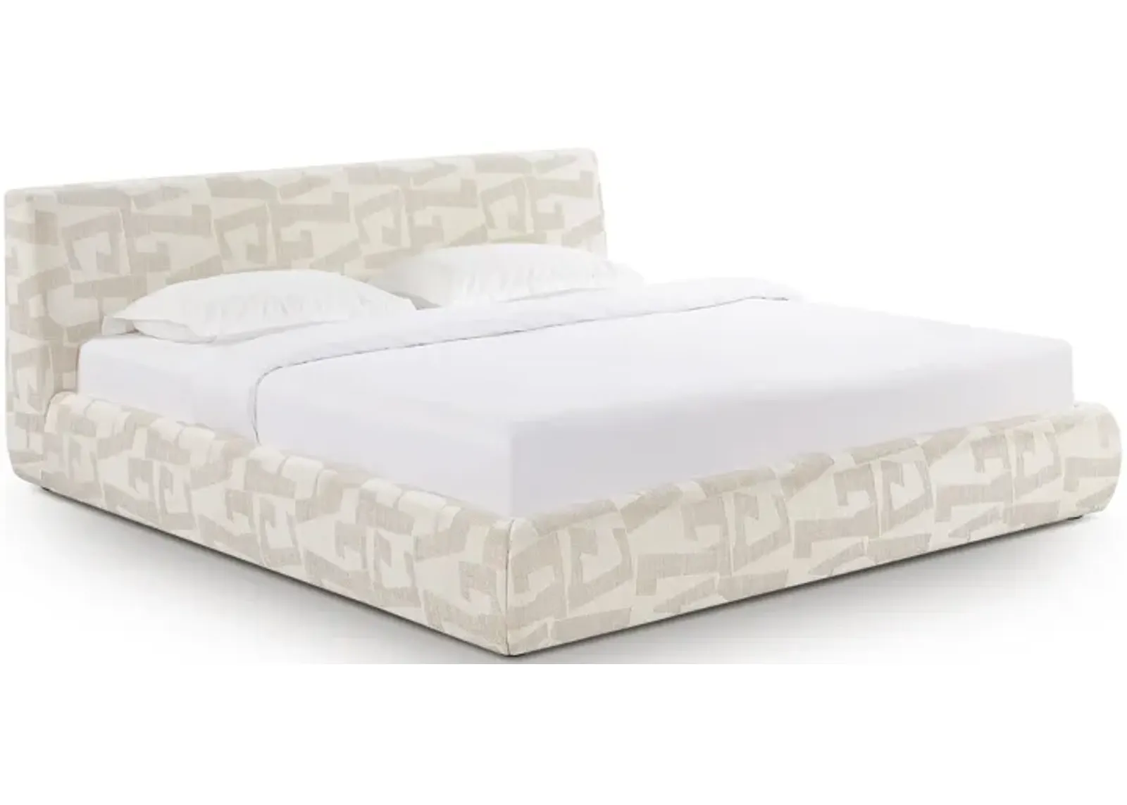 Isla Cream Jacquard Pattern King Bed