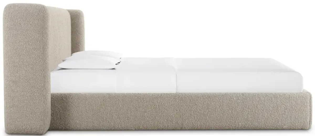 Babette Tan Boucle Queen Bed