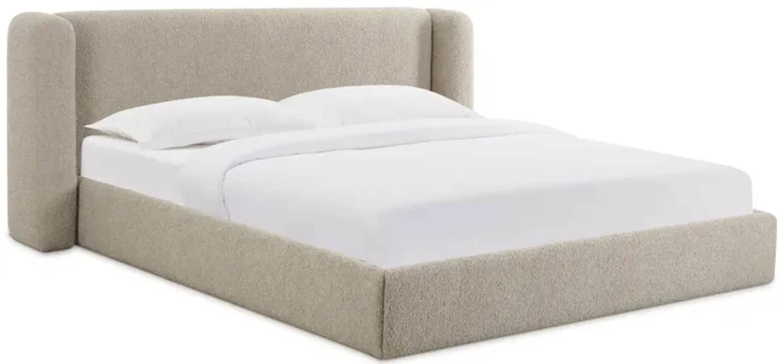 Babette Tan Boucle Queen Bed