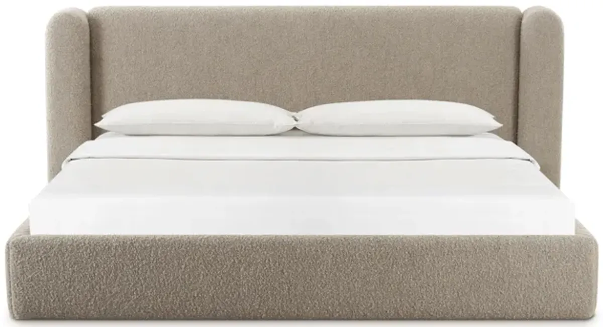 Babette Tan Boucle King Bed