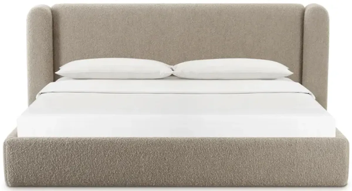 Babette Tan Boucle King Bed