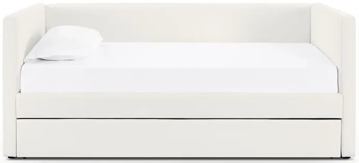 Alice Cream Linen Twin Trundle Bed