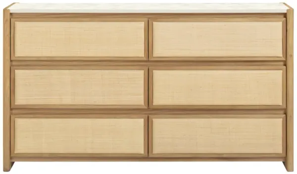 Paige Natural Oak 6-Drawer Dresser