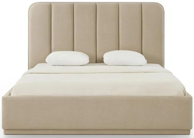 Parker Tan Chenille King Bed