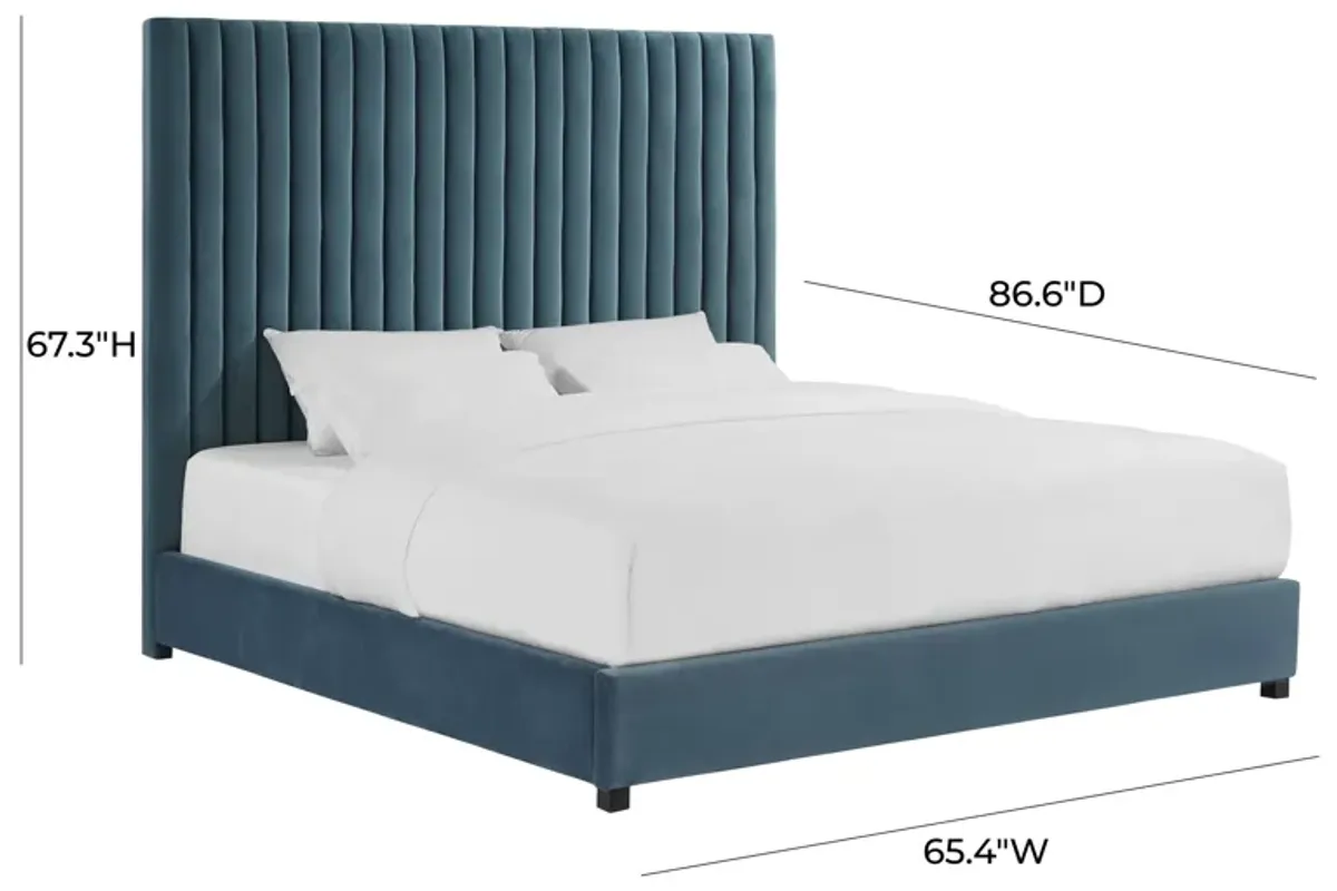 Arabelle Sea Blue Bed in Queen