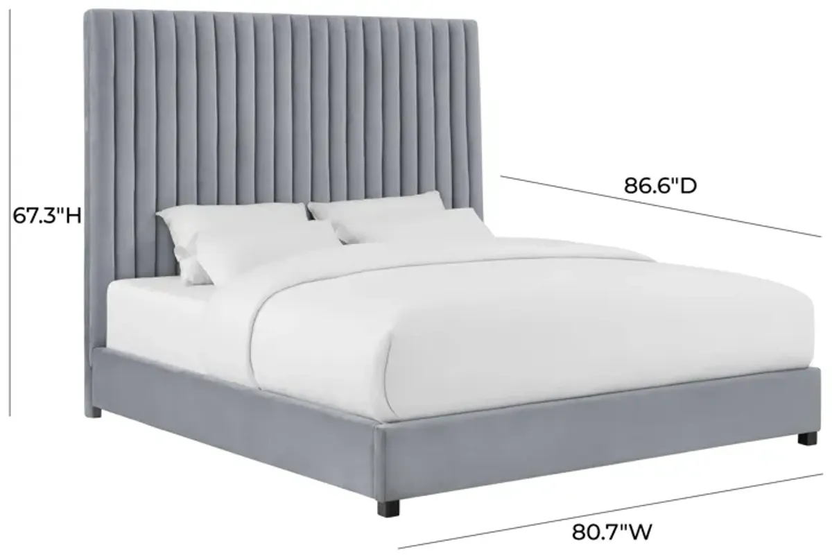 Arabelle Grey Bed in King