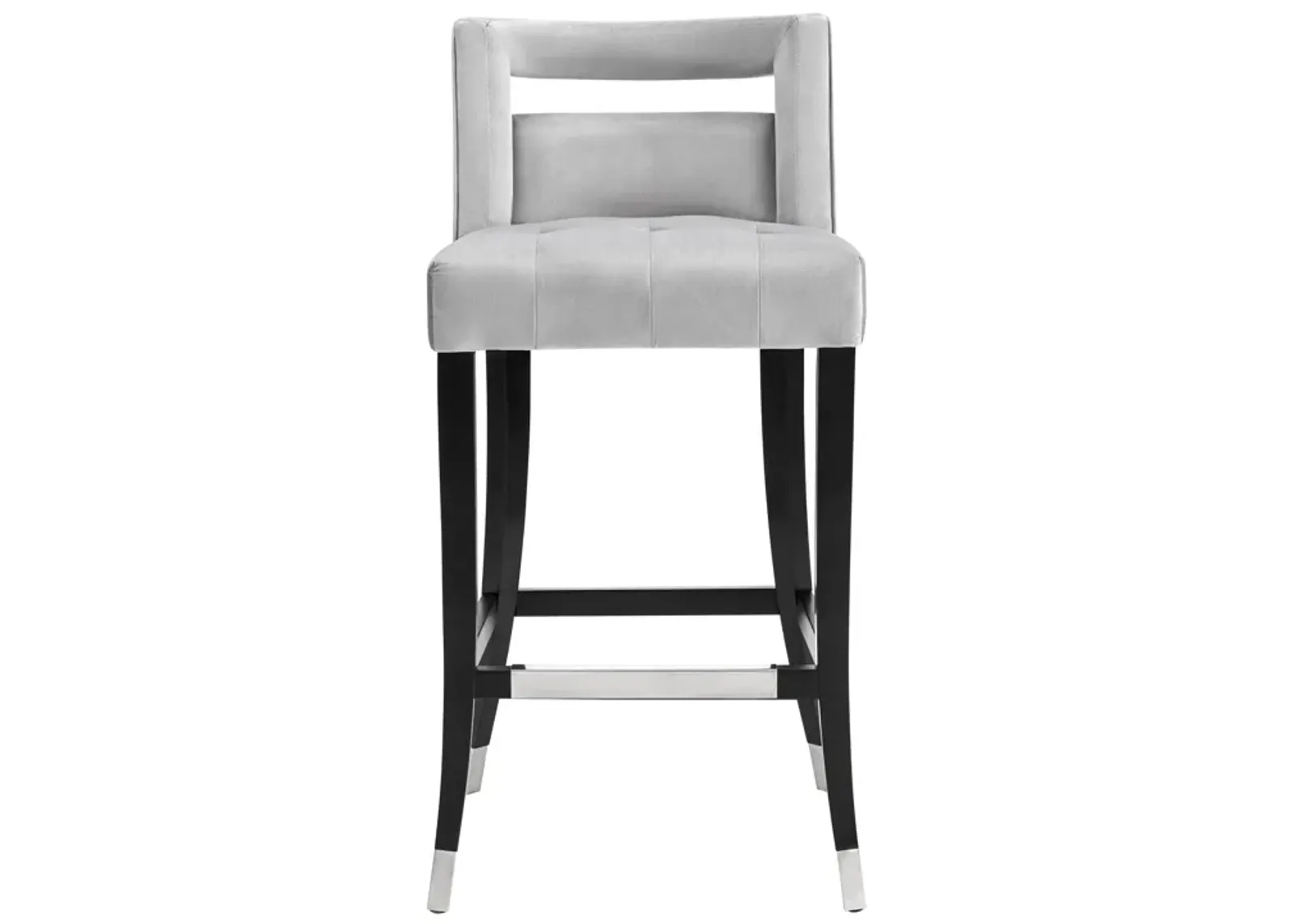 Hart Grey Velvet Bar Stool