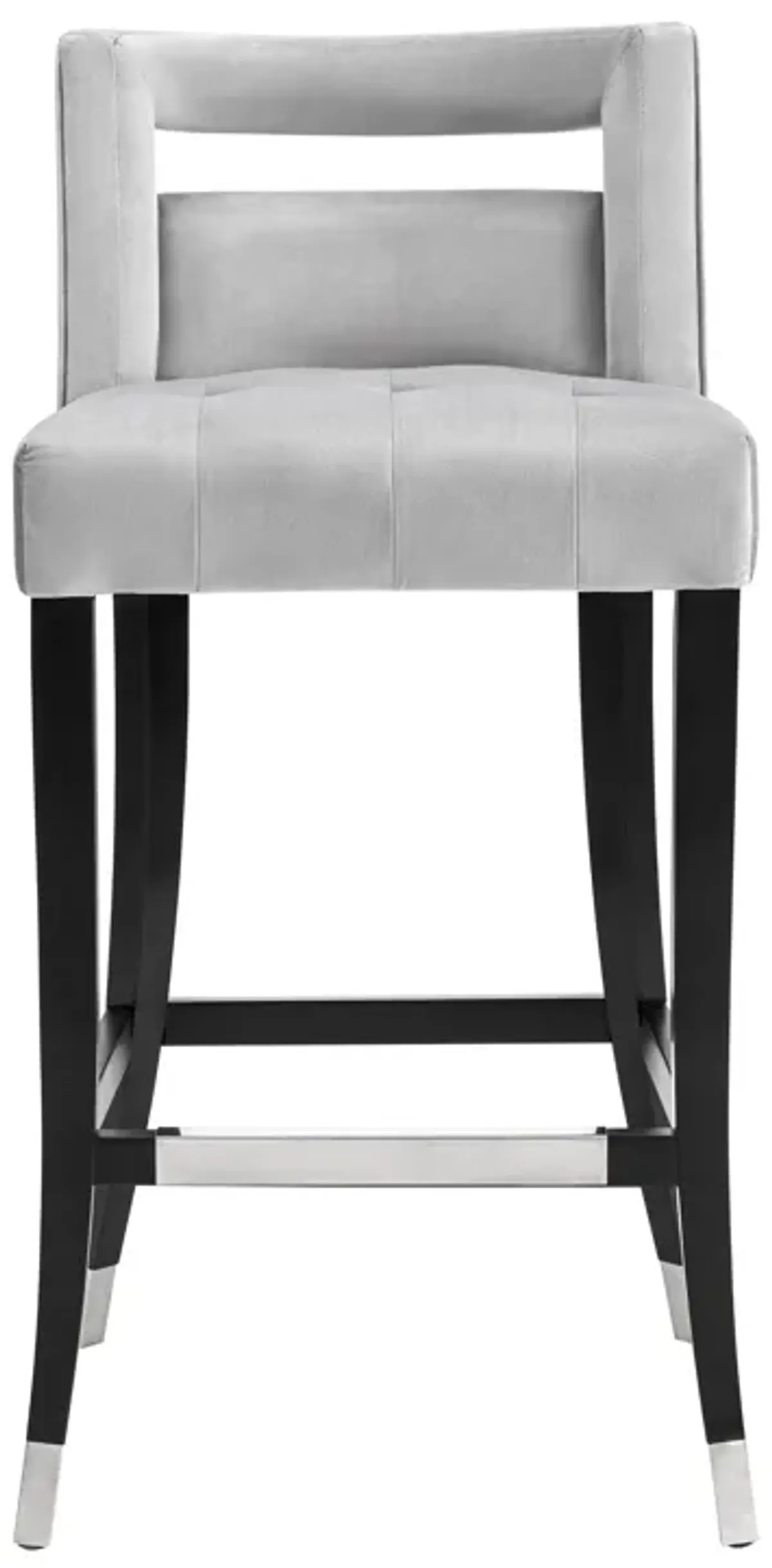 Hart Grey Velvet Bar Stool