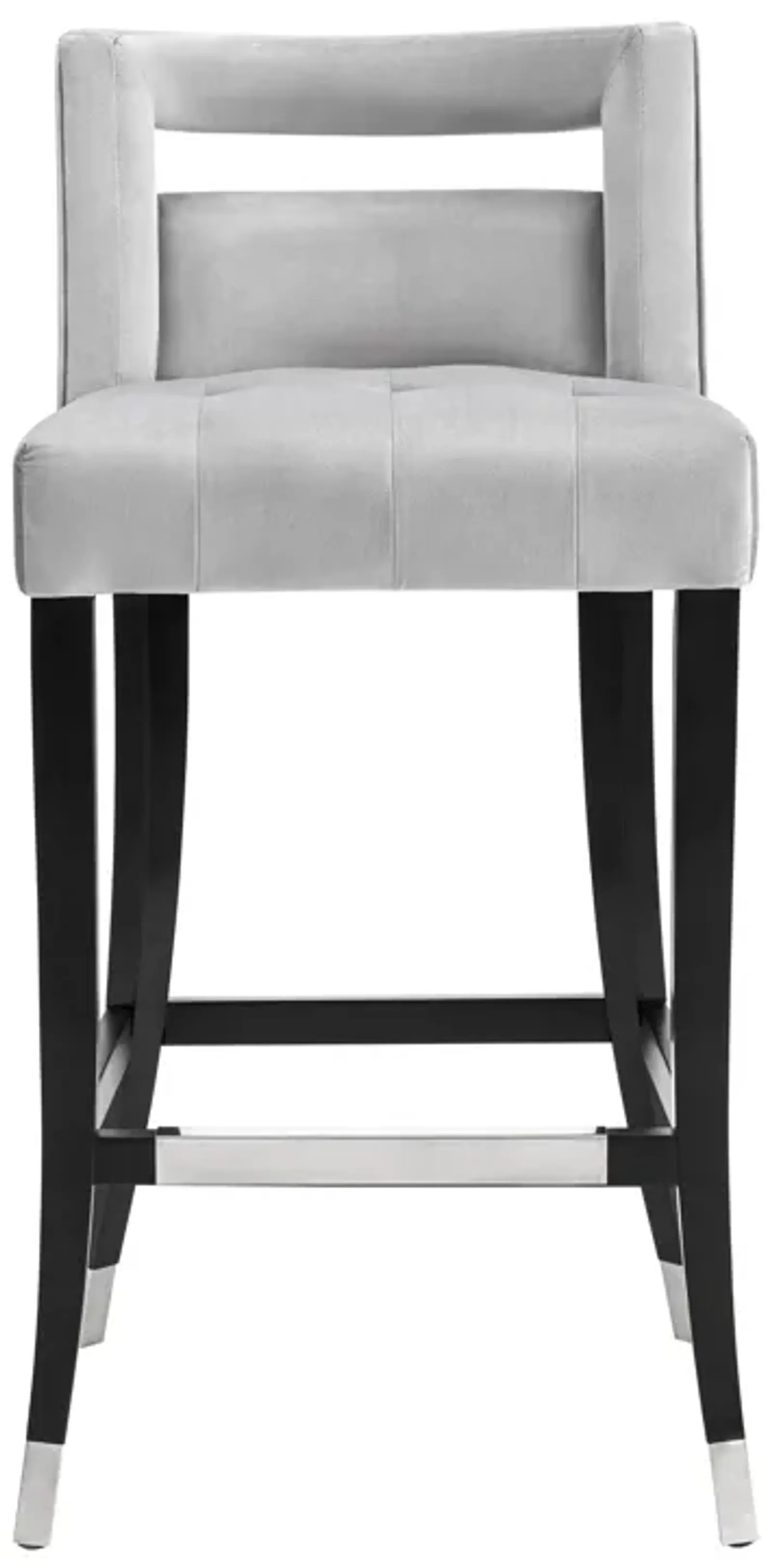 Hart Grey Velvet Bar Stool