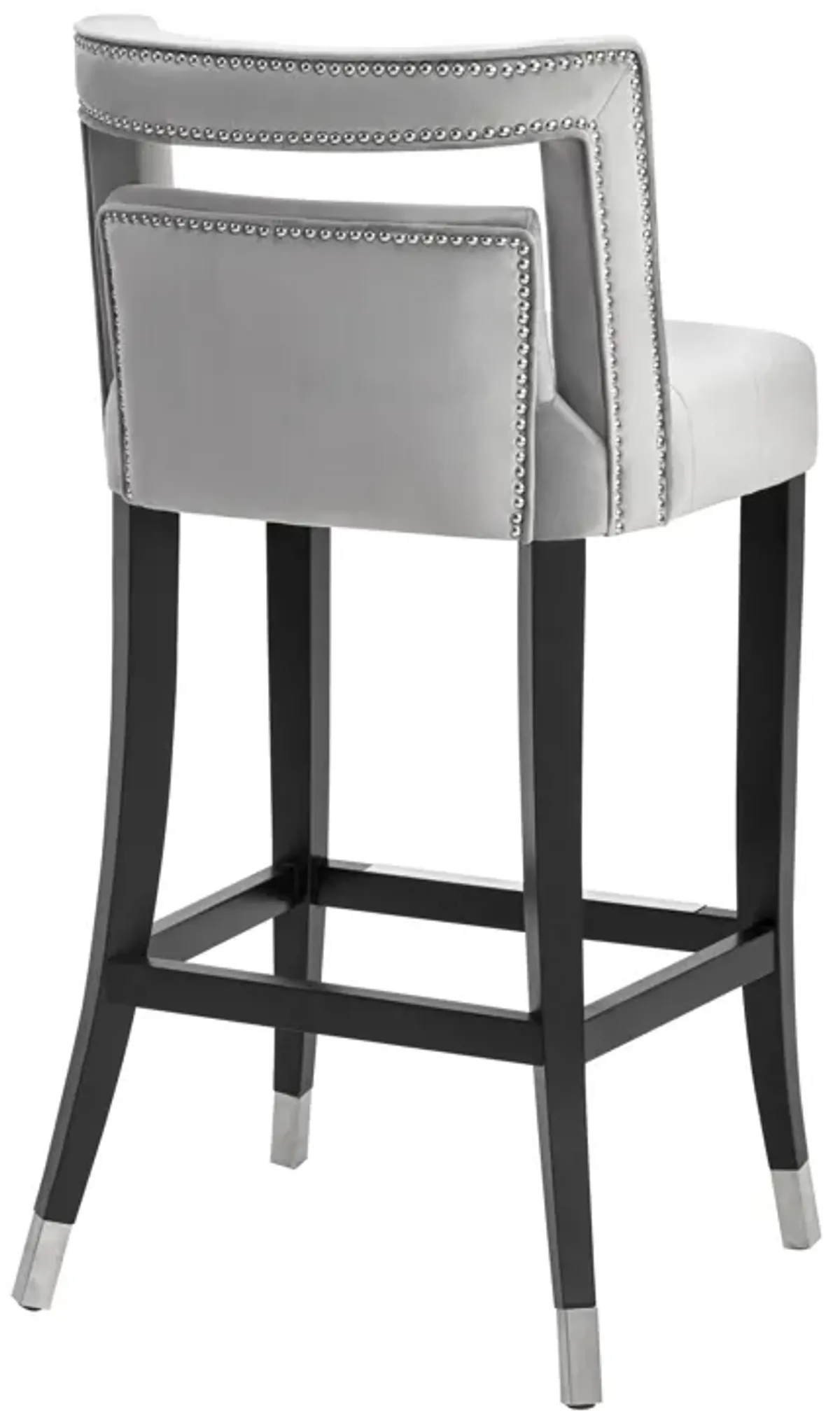 Hart Grey Velvet Counter Stool