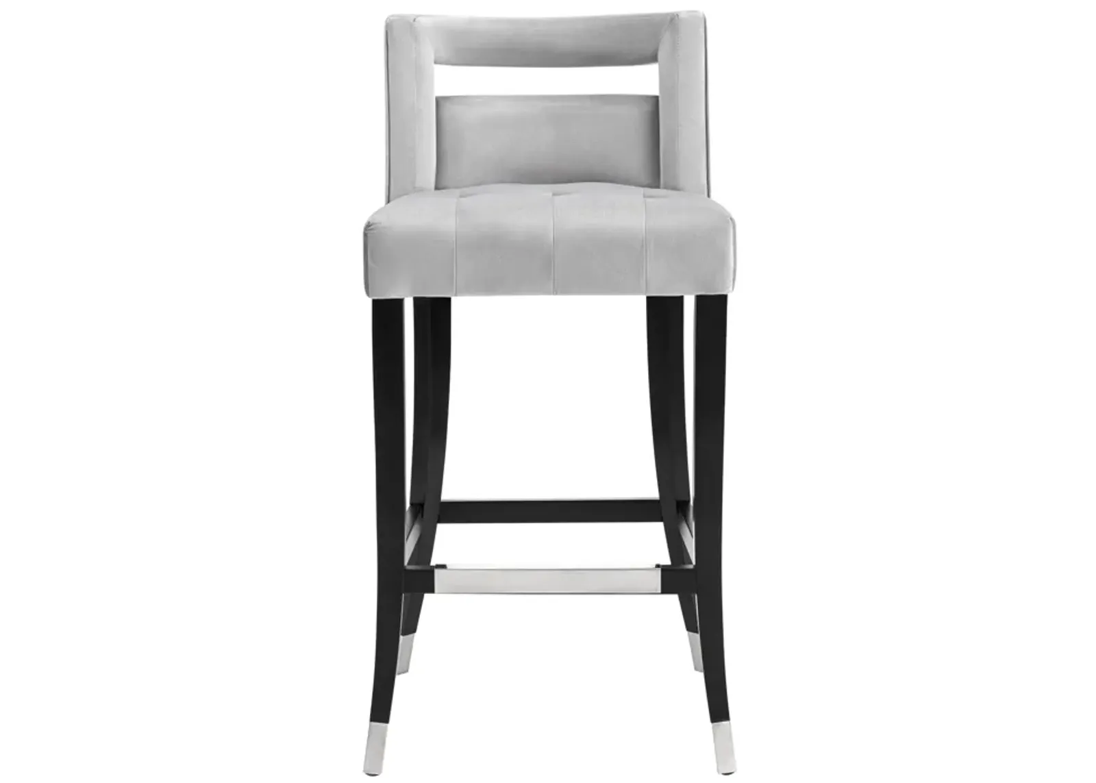 Hart Grey Velvet Counter Stool