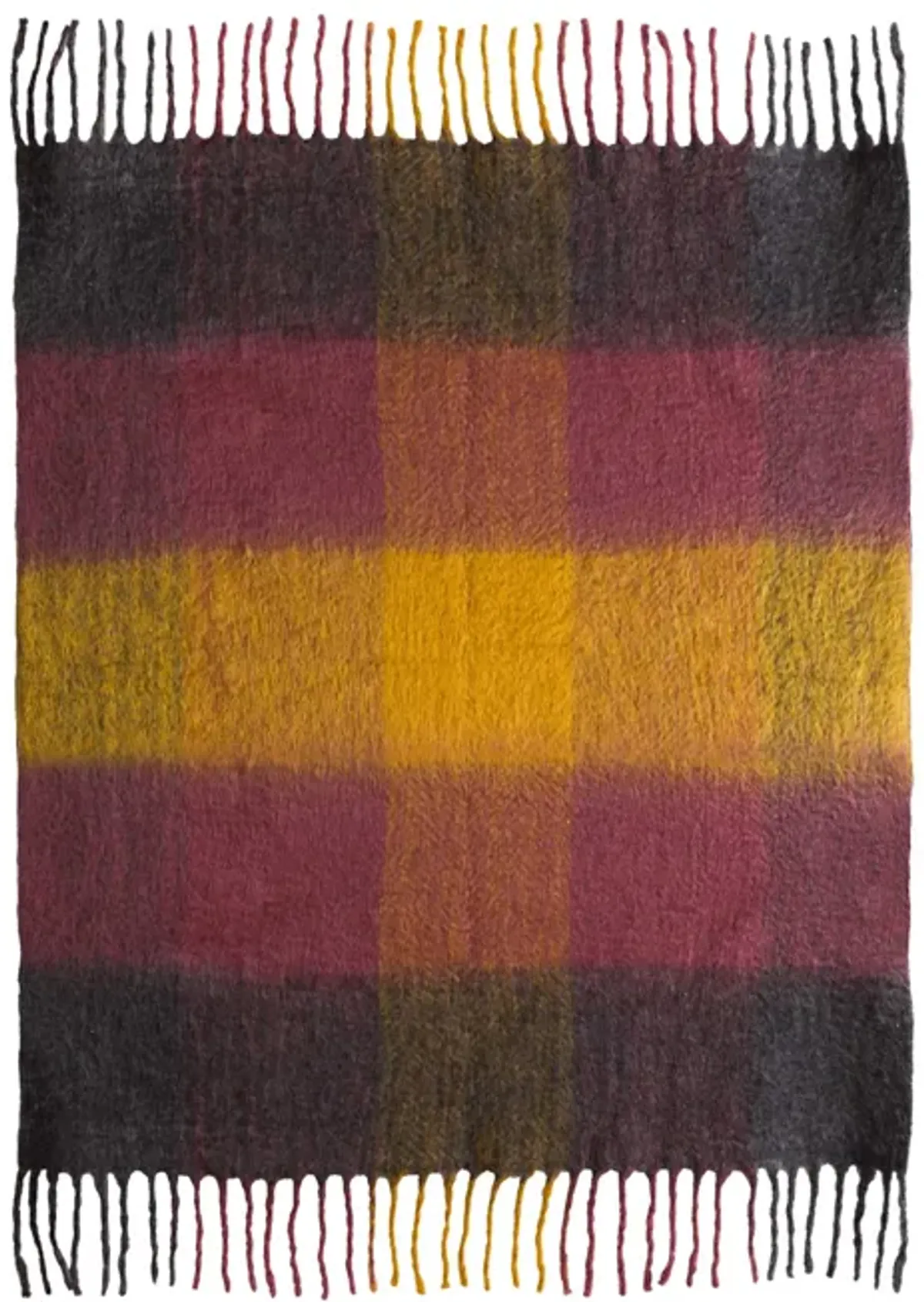 Afrino Wool Colored Throw