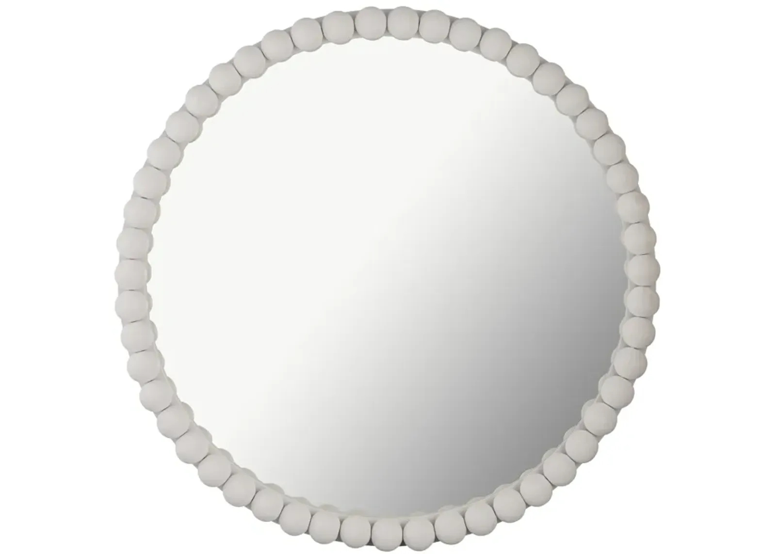 Baria White Wooden Mirror