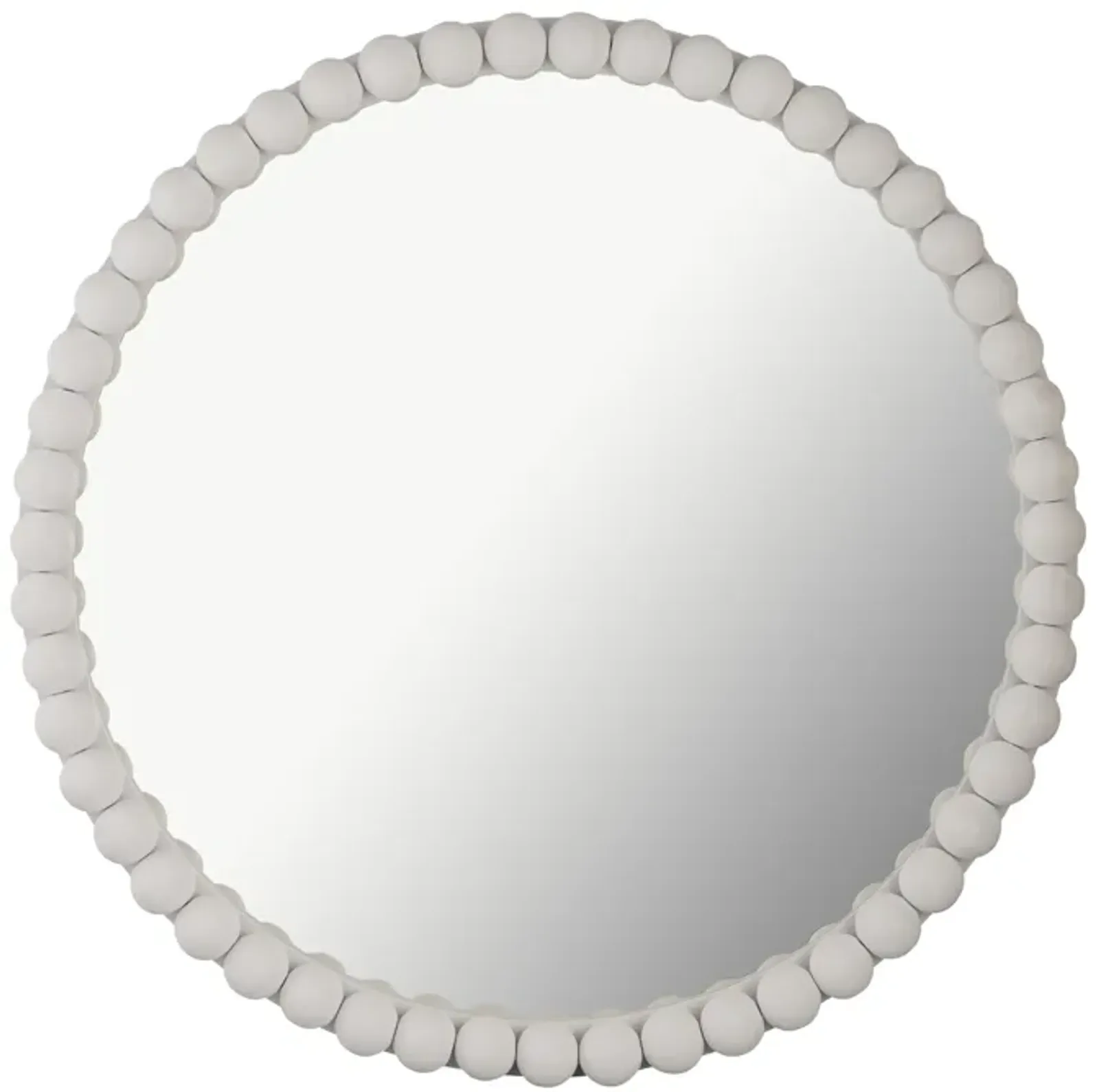 Baria White Wooden Mirror