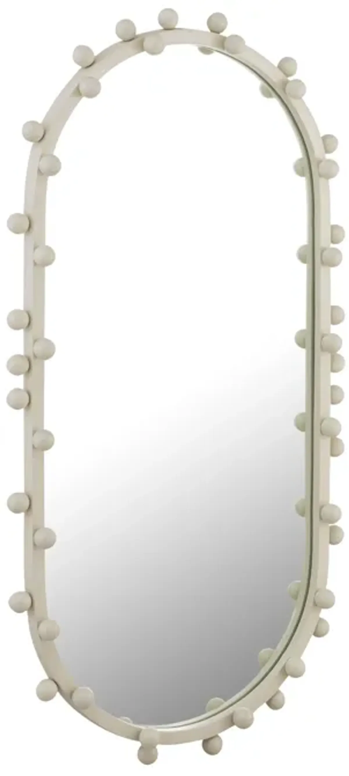 Bubbles Ivory Large Oval Wall Mirror