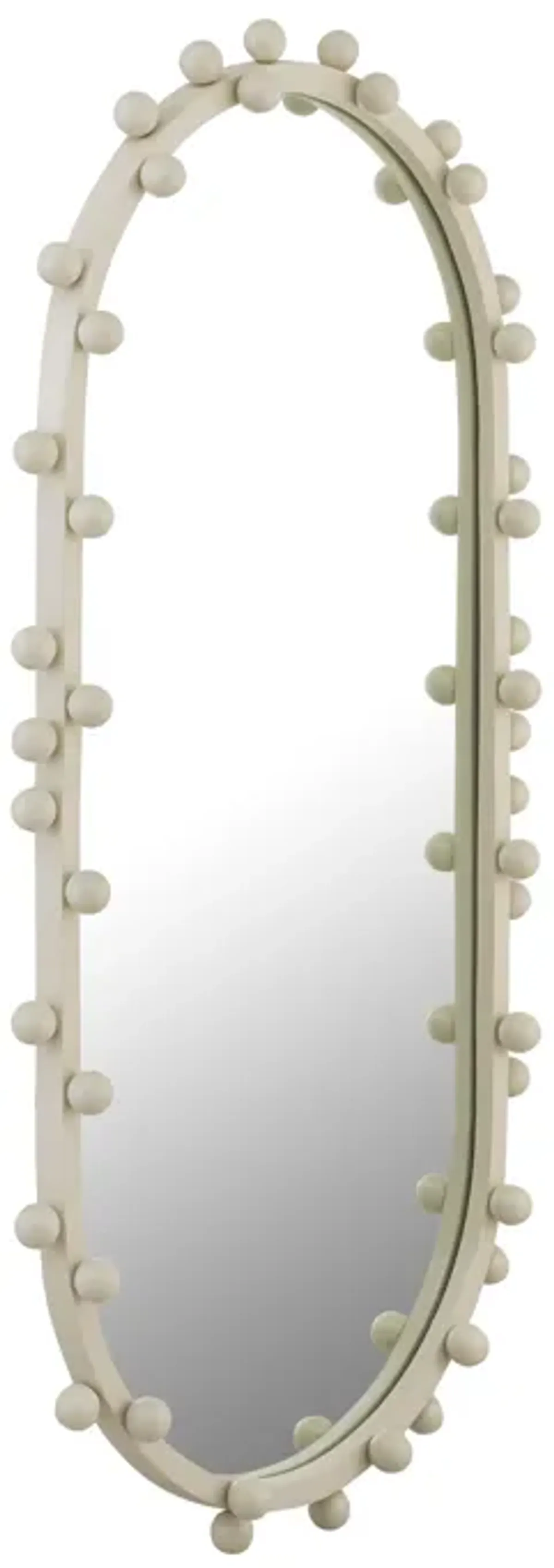 Bubbles Ivory Large Oval Wall Mirror