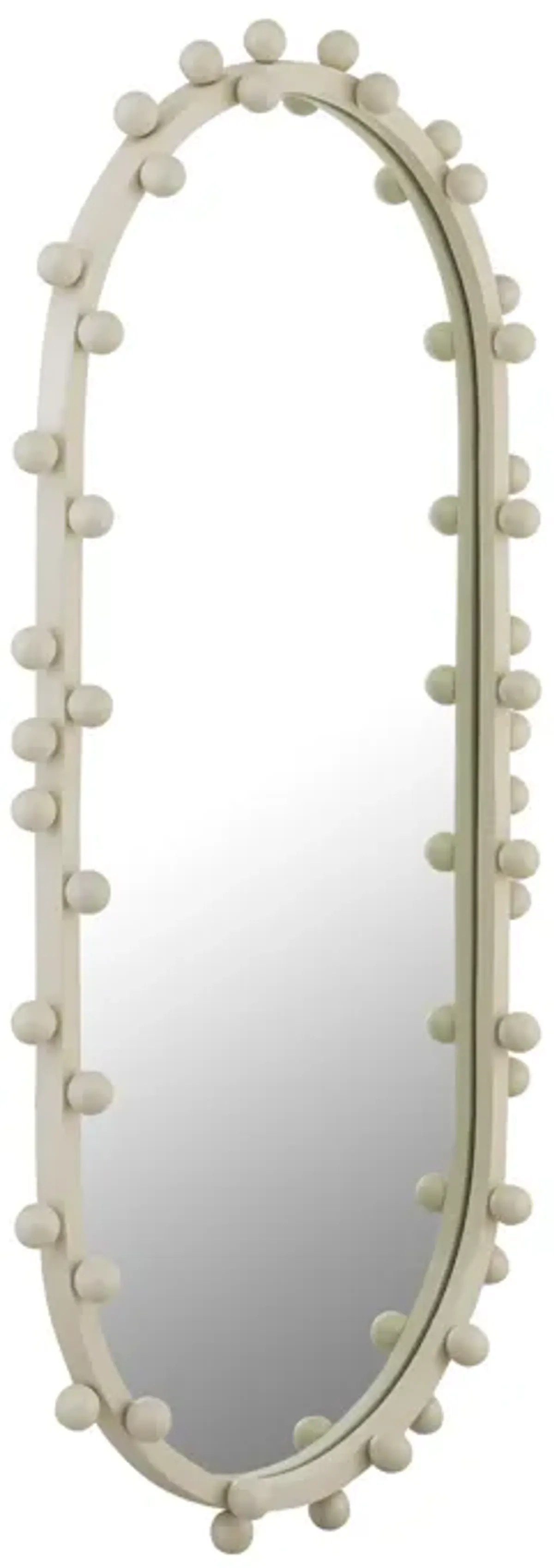 Bubbles Ivory Large Oval Wall Mirror