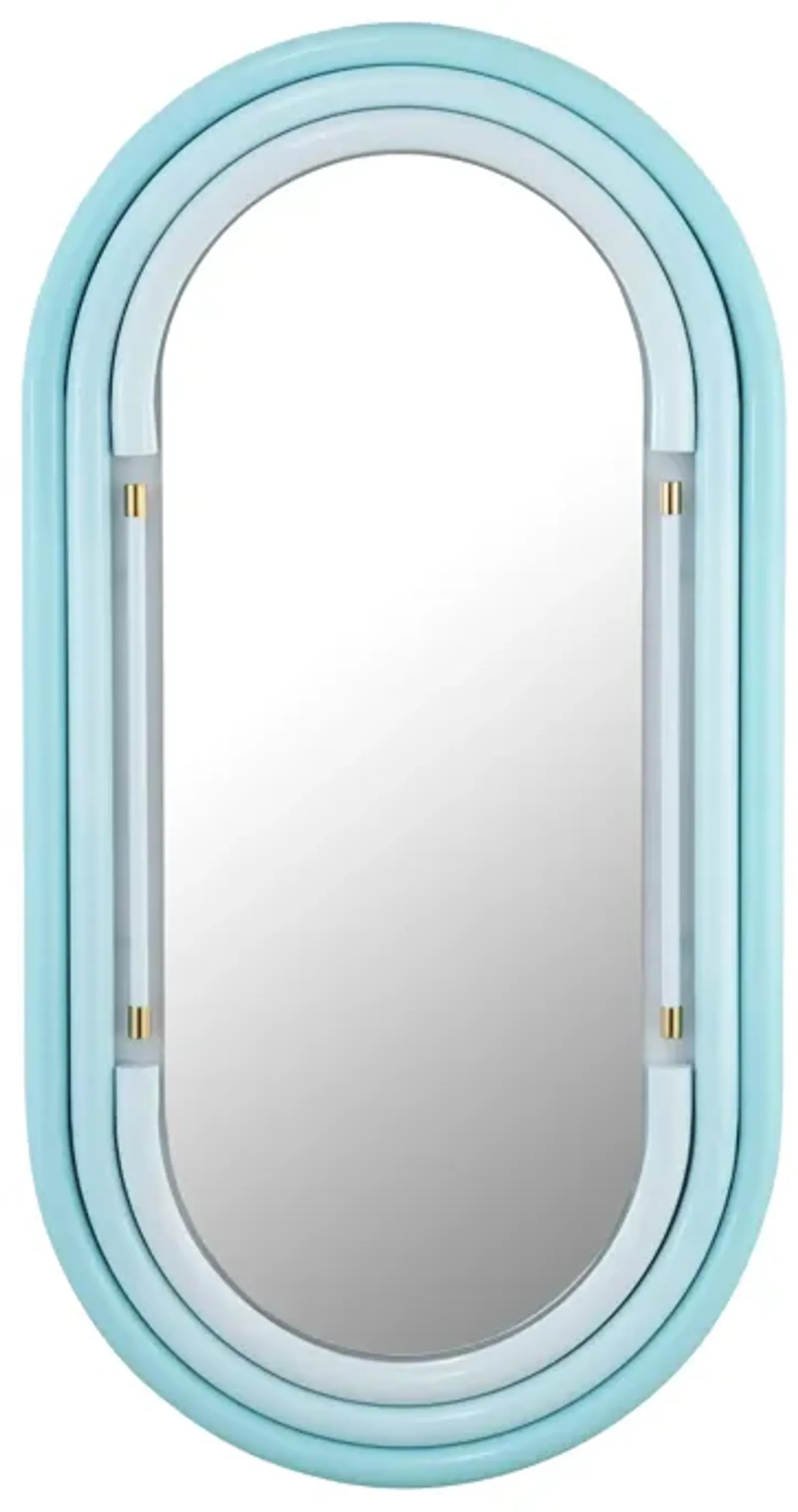 Neon Wall Mirror in Blue