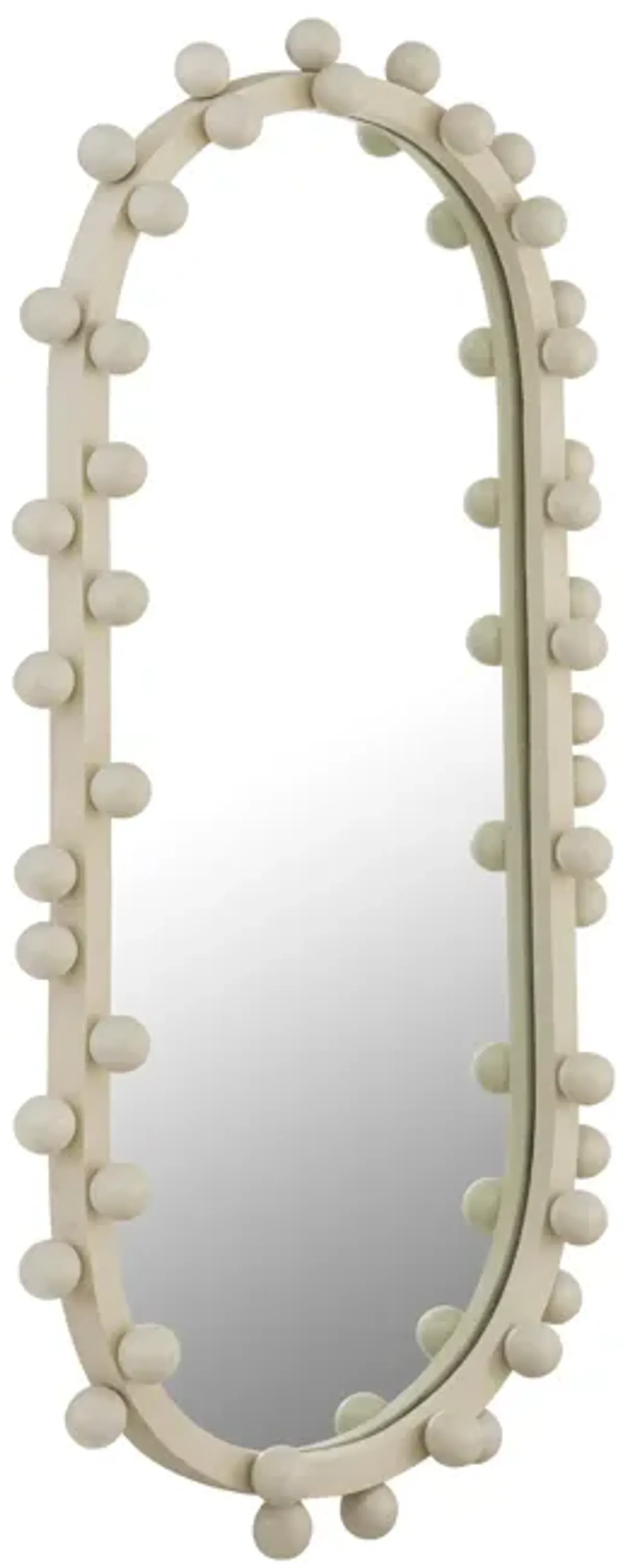 Bubbles Ivory Oval Wall Mirror