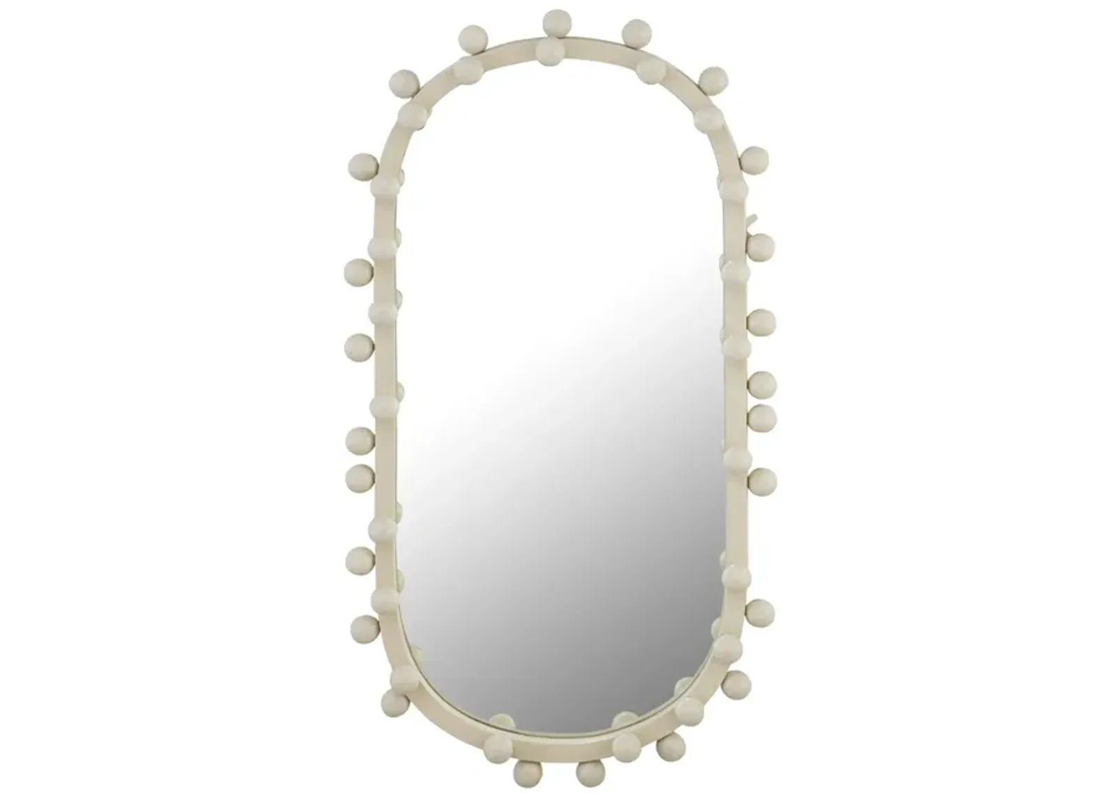 Bubbles Ivory Oval Wall Mirror