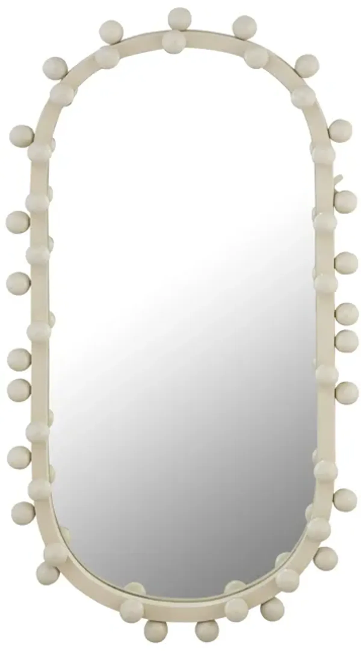 Bubbles Ivory Oval Wall Mirror