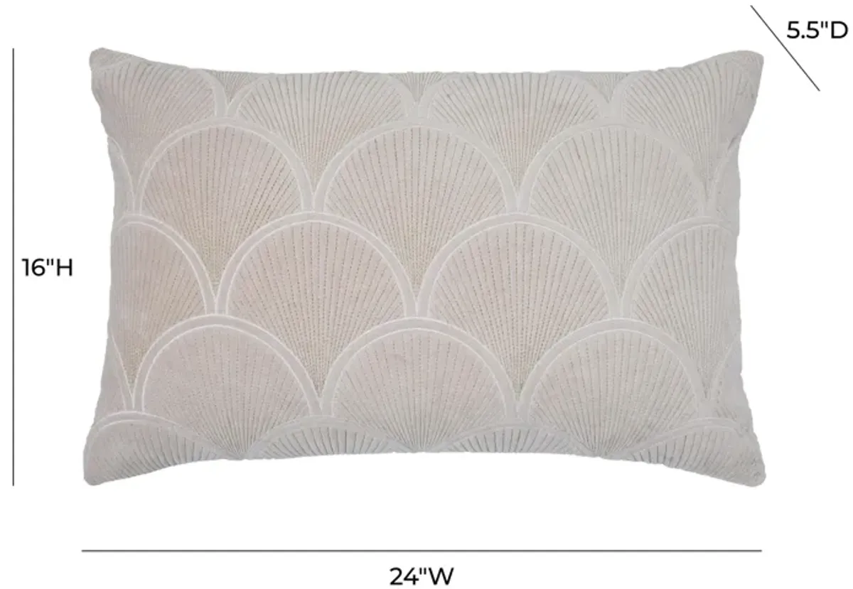 Destiny White Woven Cushion