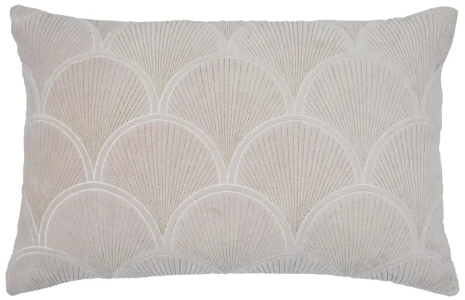 Destiny White Woven Cushion