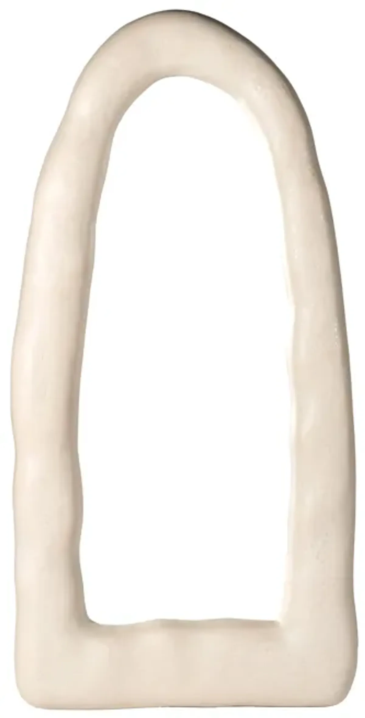 Kaia Cream Textured Small Floor Mirror