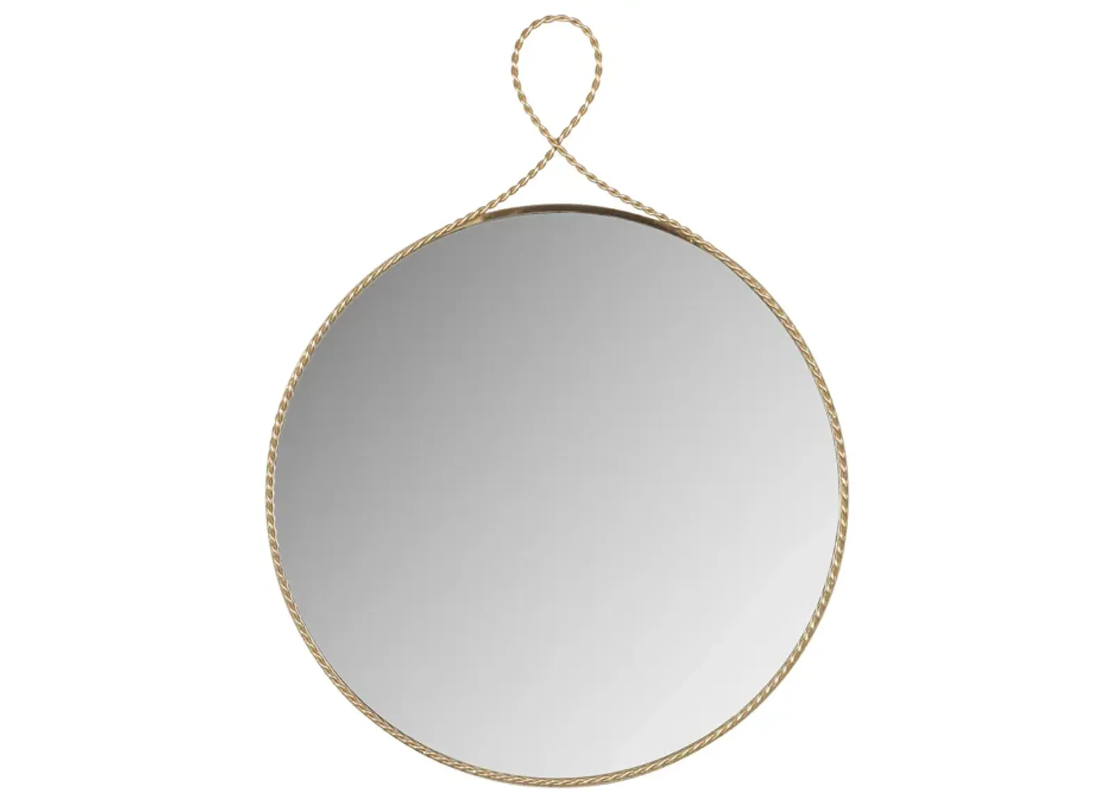 Ravina Braided Brass Round Wall Mirror