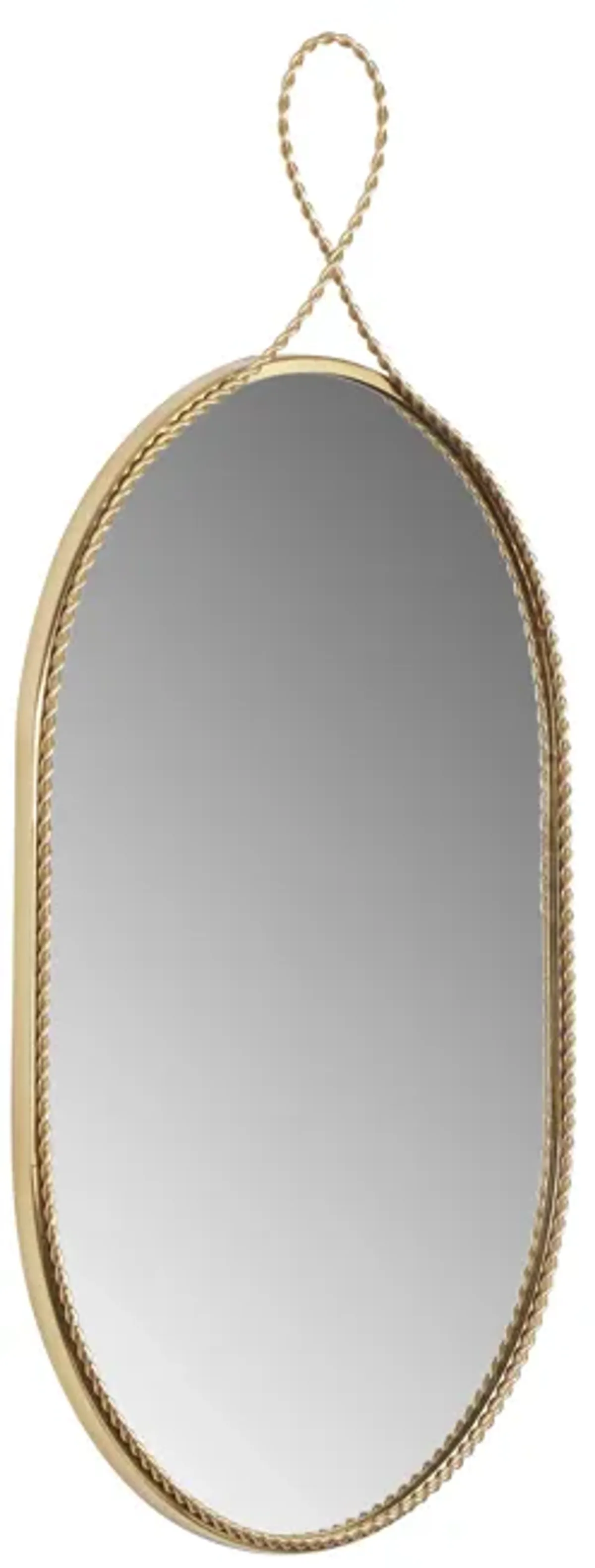 Ravina Braided Brass Oval Wall Mirror