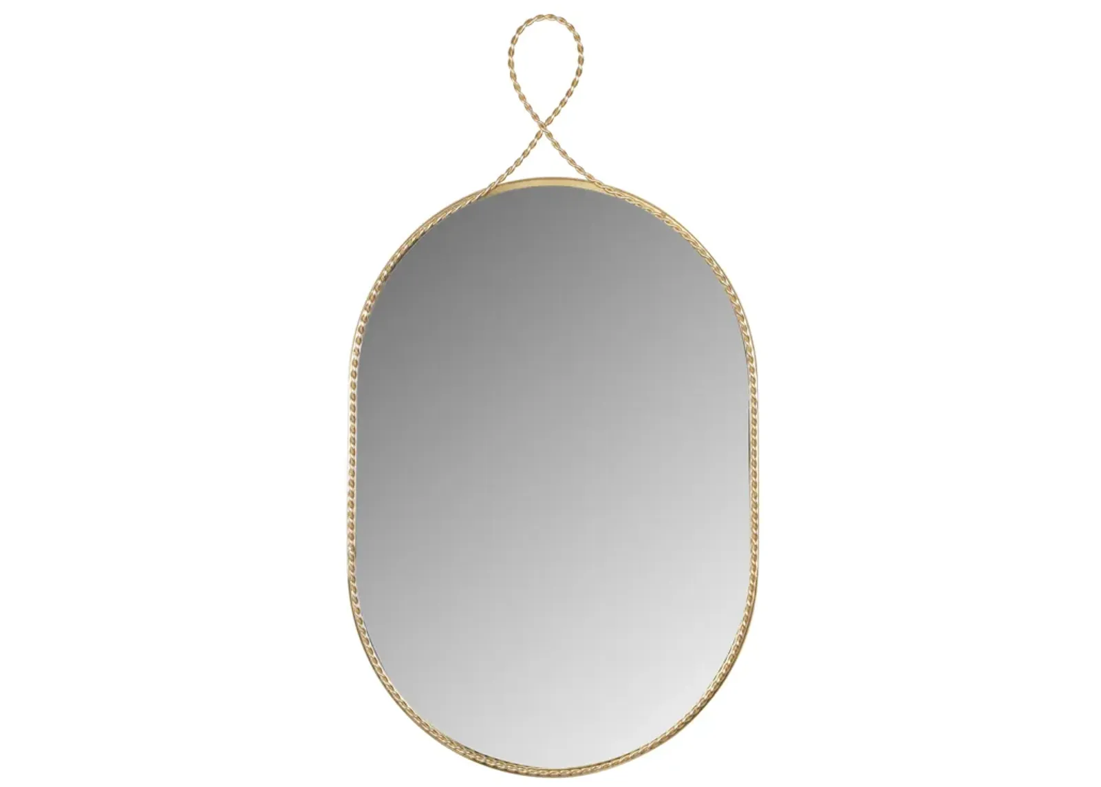 Ravina Braided Brass Oval Wall Mirror