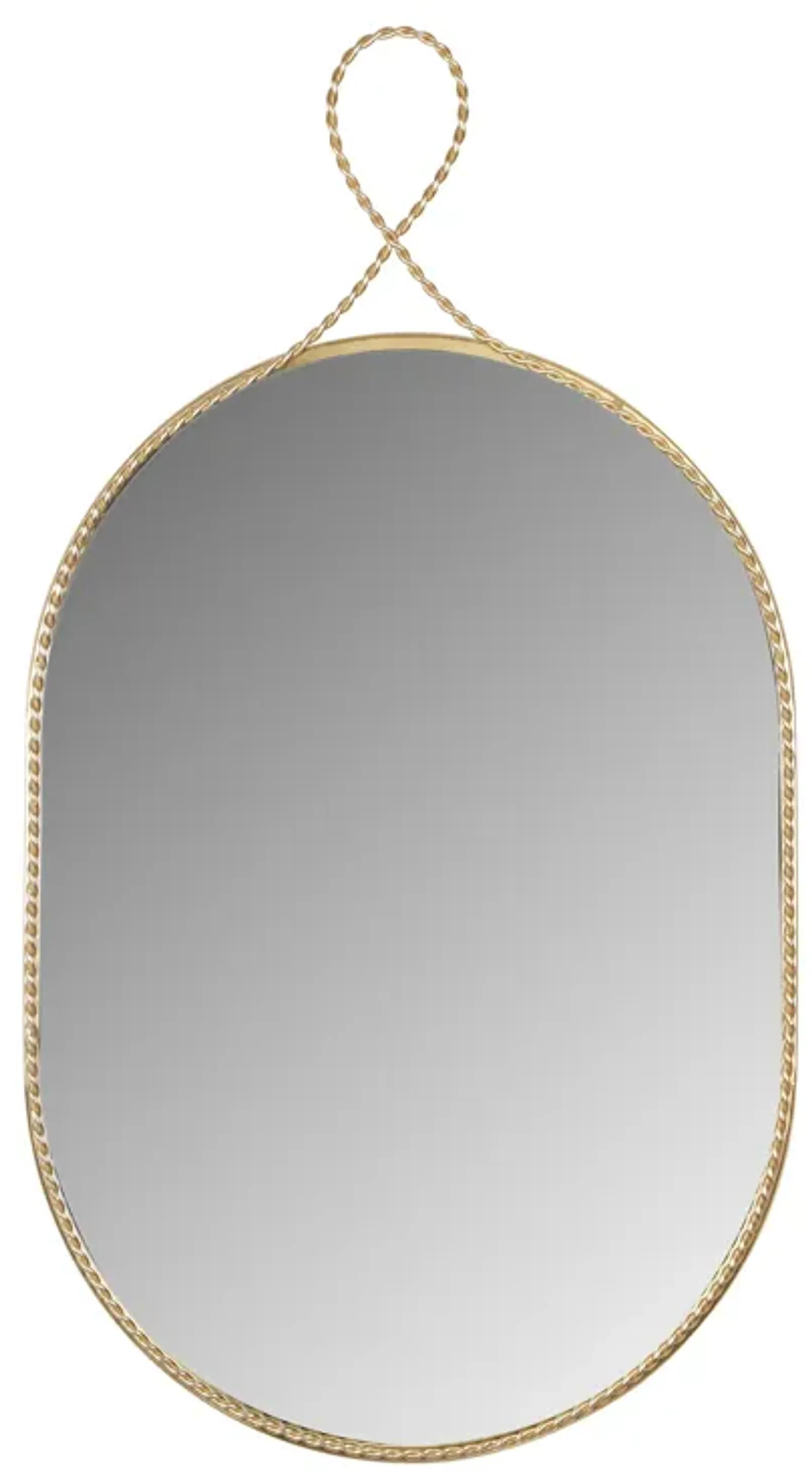 Ravina Braided Brass Oval Wall Mirror