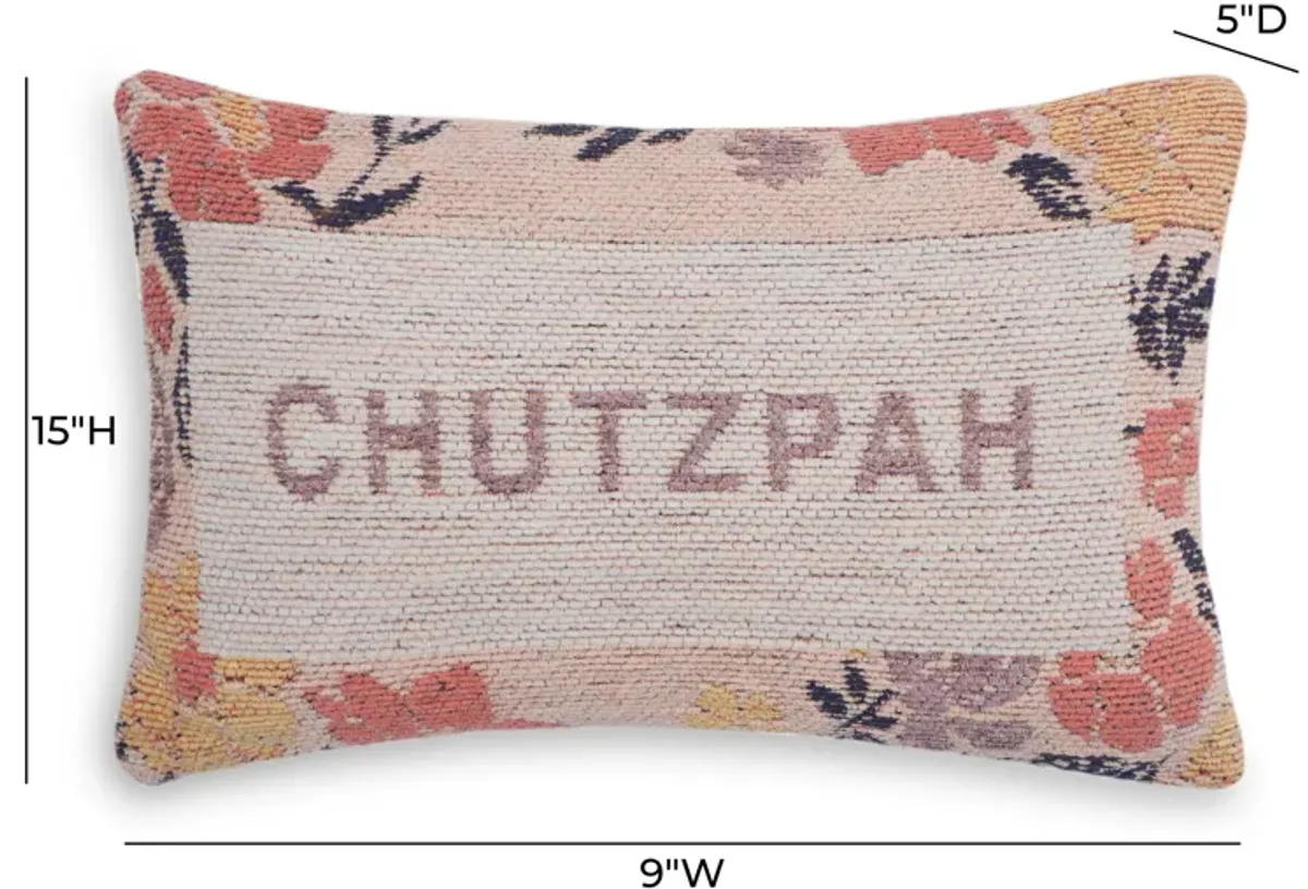 Chutzpah Jacquard Woven Pillow