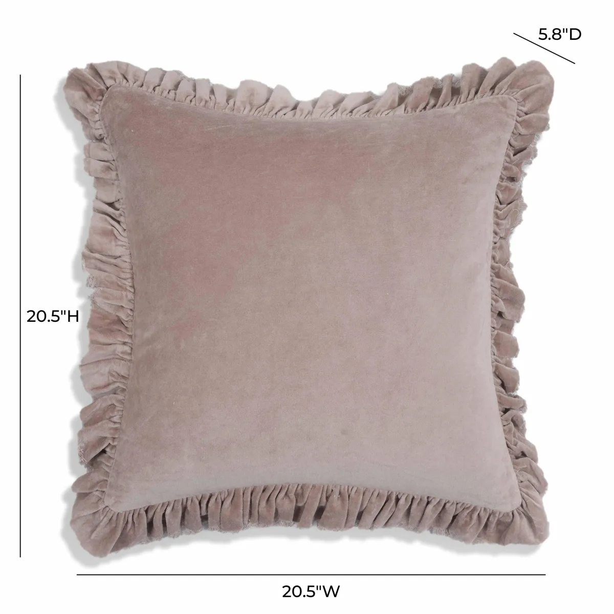 Alessia Distressed Pink Velvet Pillow