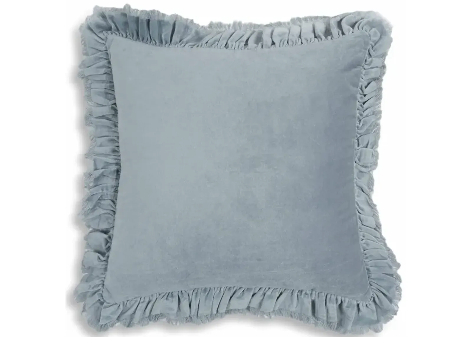 Alessia Distressed Blue Velvet Pillow