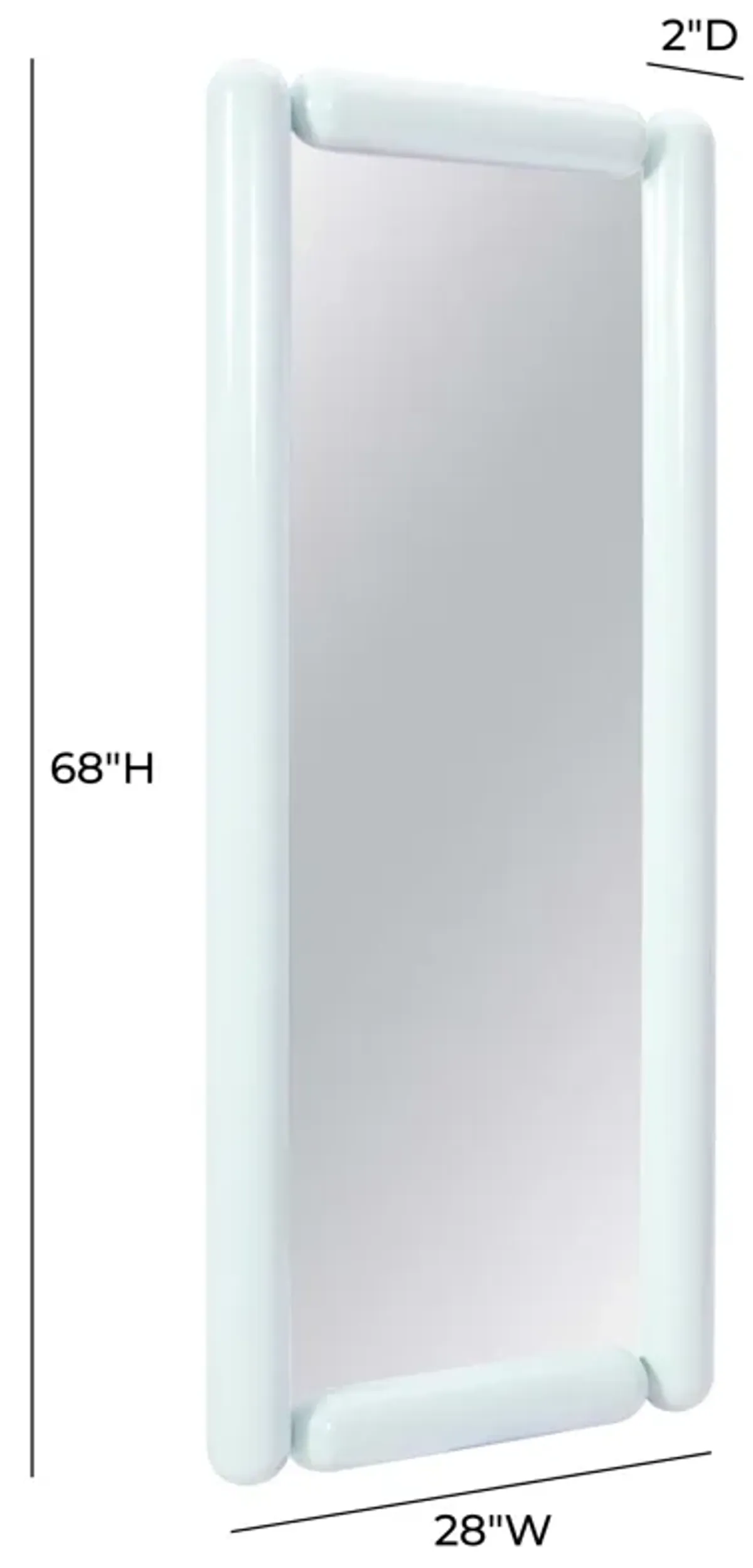 Cozzi Pastel Blue Large Floor Mirror