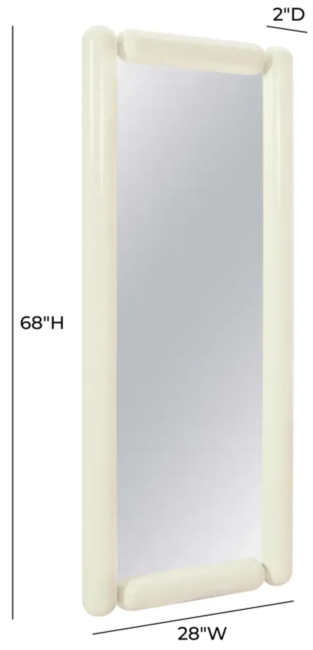 Cozzi Cream Large Floor Mirror