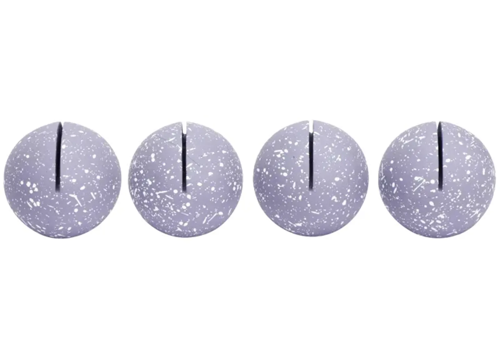 Gabby Speckled Purple Round Card Holder - Set of 4