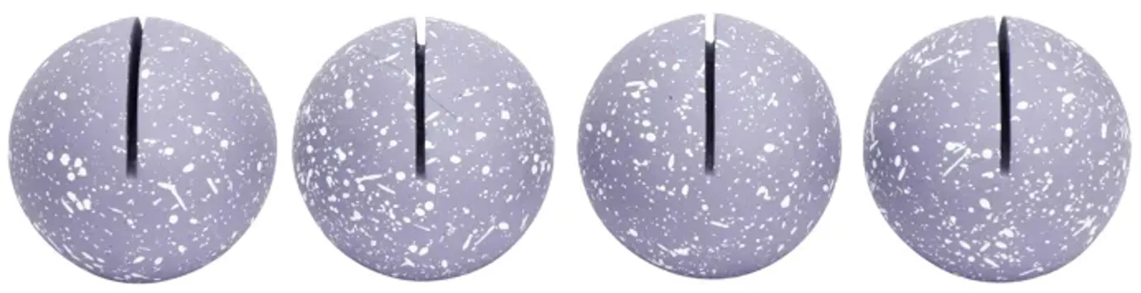 Gabby Speckled Purple Round Card Holder - Set of 4