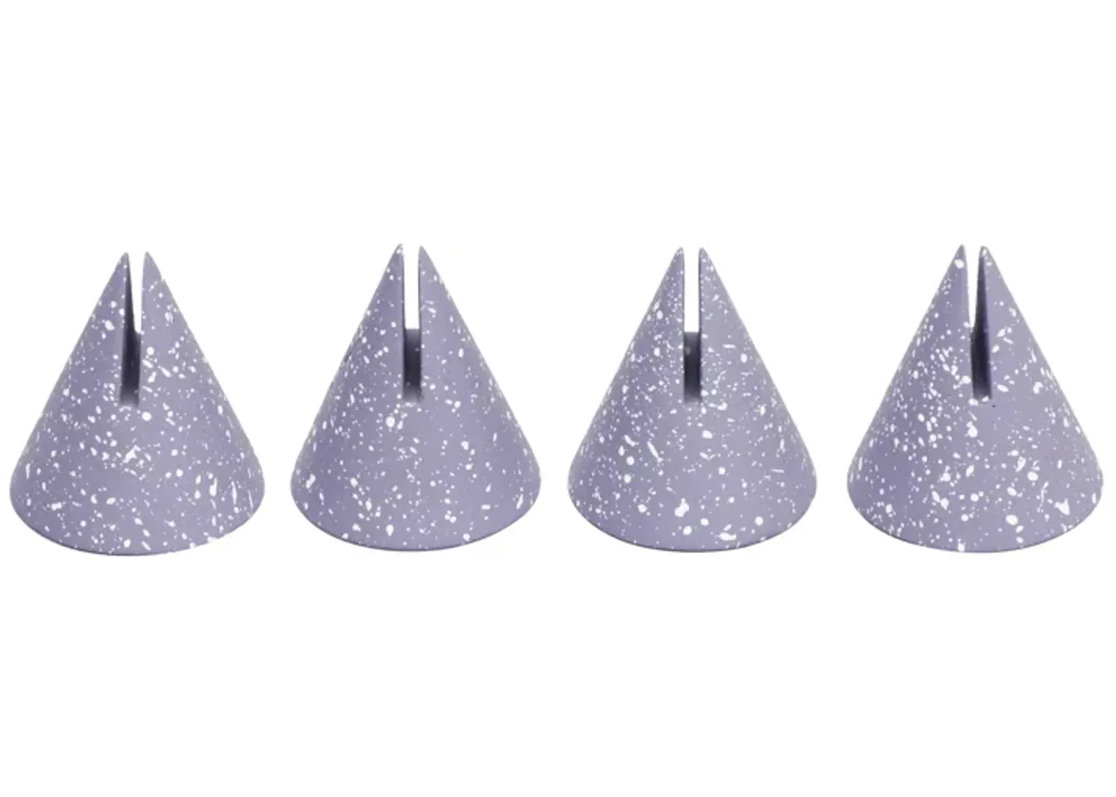 Gabby Speckled Purple Cone Card Holder - Set of 4