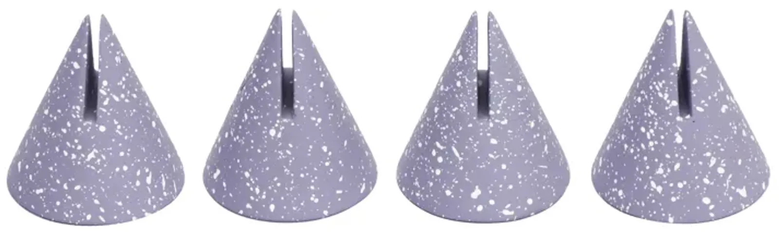 Gabby Speckled Purple Cone Card Holder - Set of 4