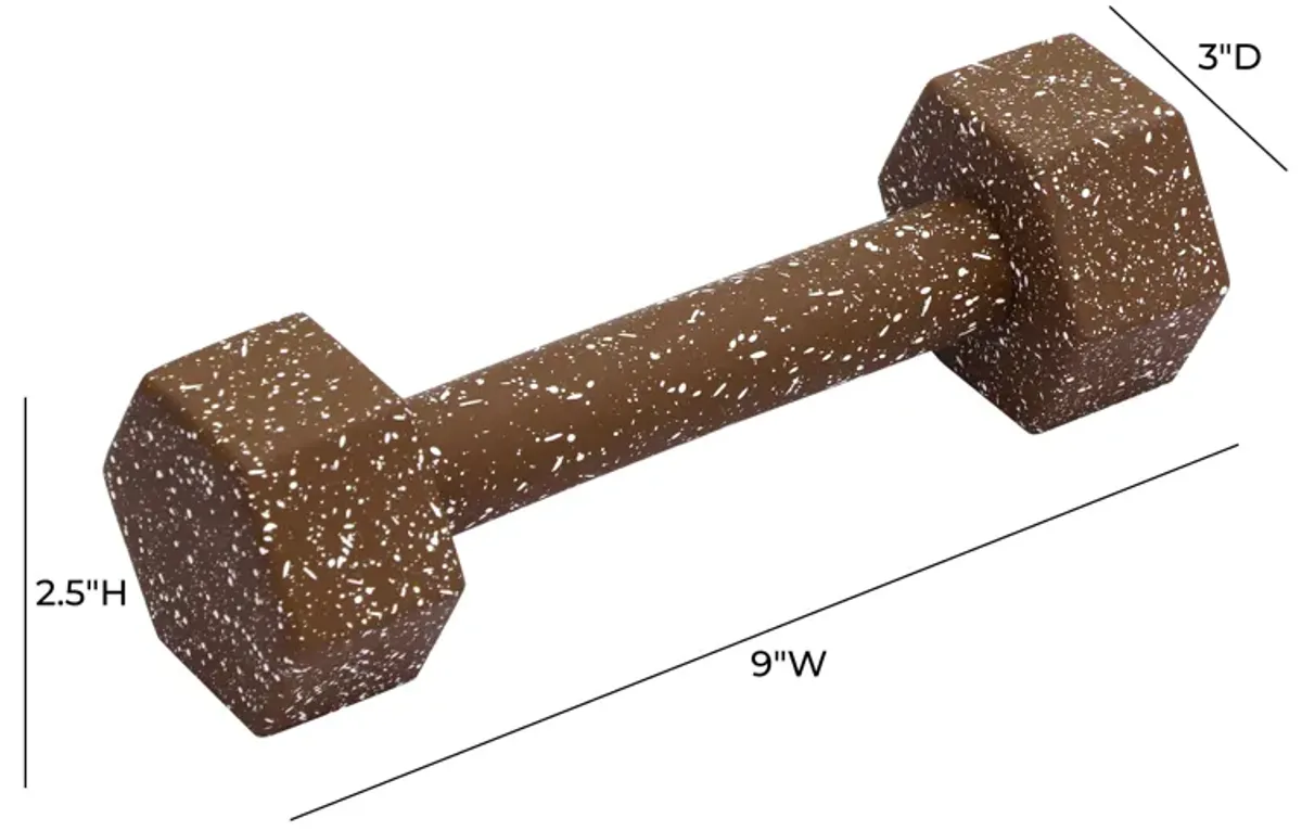 Gabby Speckled Brick Red Decorative Dumbbell