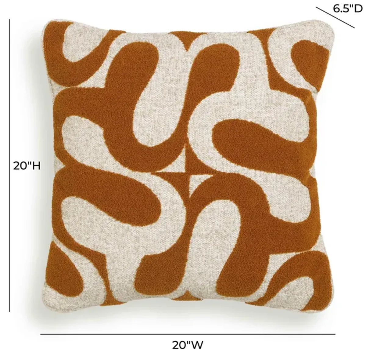 Bonney Rust Orange Boucle Accent Cushion