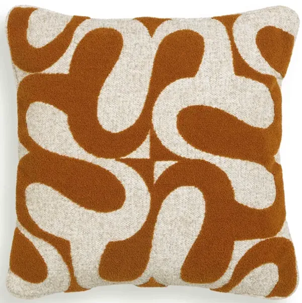 Bonney Rust Orange Boucle Accent Cushion - COVER