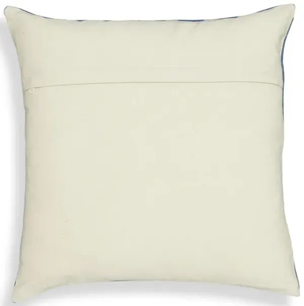 Indigo Dots Cotton 20 inch Square Accent Pillow