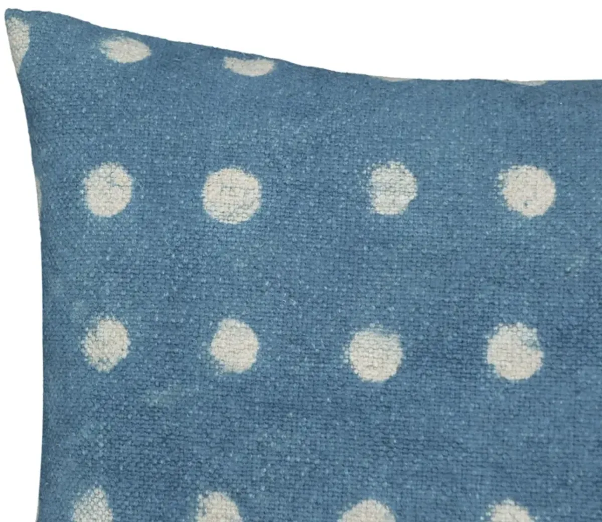 Indigo Dots Cotton 20" Square Accent Pillow