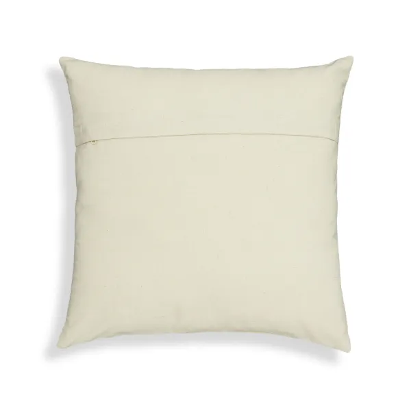 Tulip Embroidered Floral Wool 20 inch Square Accent Cushion